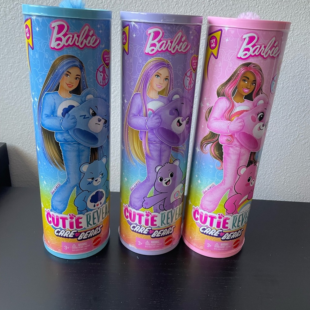 Barbie Cutie Reveal Dolls - Blue, Purple, Pink